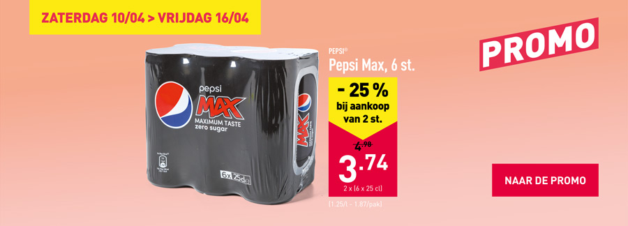PROMO Pepsi Max -25%