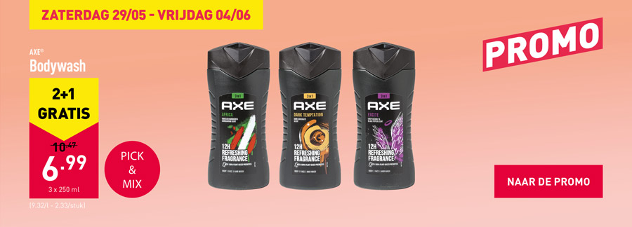 PROMO - AXE bodywash 2+1 gratis